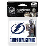 Tampa Bay Lightning / Star Wars Mandalorian Perfect Cut Color Decal 4" x 4"