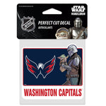 Washington Capitals / Star Wars Mandalorian Perfect Cut Color Decal 4" x 4"