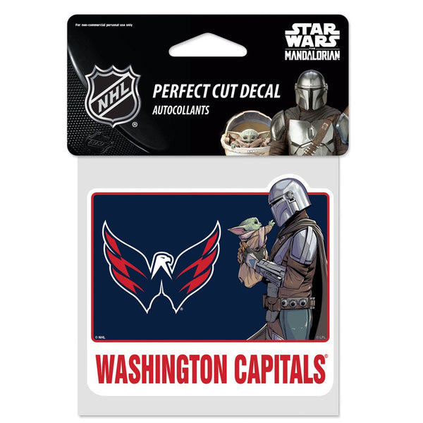 Washington Capitals / Star Wars Mandalorian Perfect Cut Color Decal 4" x 4"