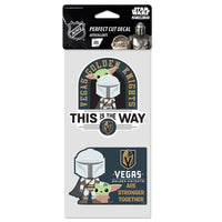 Vegas Golden Knights / Star Wars Mandalorian Perfect Cut Decal Set of two 4"x4"