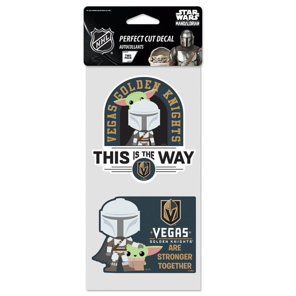 Vegas Golden Knights / Star Wars Mandalorian Perfect Cut Decal Set of two 4"x4"