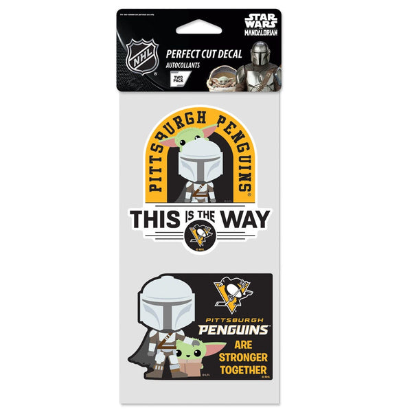 Pittsburgh Penguins / Star Wars Mandalorian Perfect Cut Decal Set of two 4"x4"