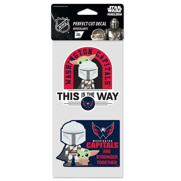 Washington Capitals / Star Wars Mandalorian Perfect Cut Decal Set of two 4"x4"