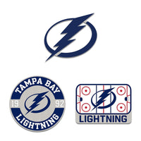 Tampa Bay Lightning 3pc Enamel Pin Set