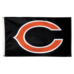 Chicago Bears Black background Flag - Deluxe 3' X 5'
