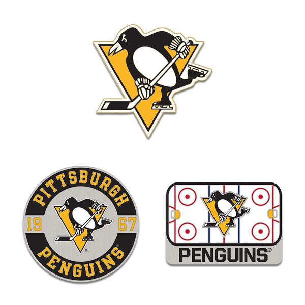 Pittsburgh Penguins 3pc Enamel Pin Set