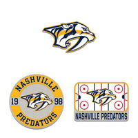 Nashville Predators 3pc Enamel Pin Set