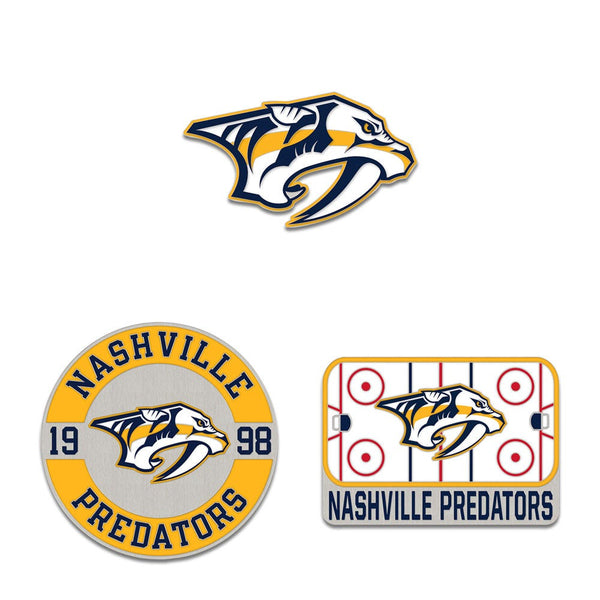 Nashville Predators 3pc Enamel Pin Set