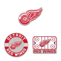Detroit Red Wings 3pc Enamel Pin Set