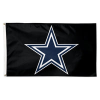 Dallas Cowboys Black background Flag - Deluxe 3' X 5'