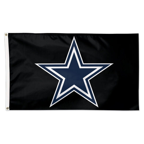 Dallas Cowboys Black background Flag - Deluxe 3' X 5'