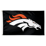 Denver Broncos Black background Flag - Deluxe 3' X 5'