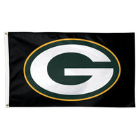 Green Bay Packers Black background Flag - Deluxe 3' X 5'