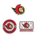 Ottawa Senators 3pc Enamel Pin Set