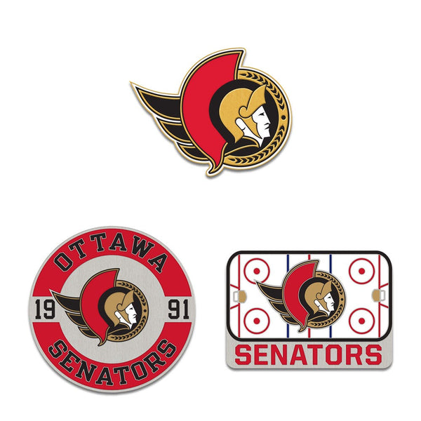 Ottawa Senators 3pc Enamel Pin Set
