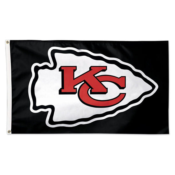 Kansas City Chiefs Black background Flag - Deluxe 3' X 5'