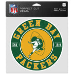 Green Bay Packers Perfect Cut Color Decal 8" x 8"