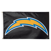 Los Angeles Chargers Black Background Flag - Deluxe 3' X 5'