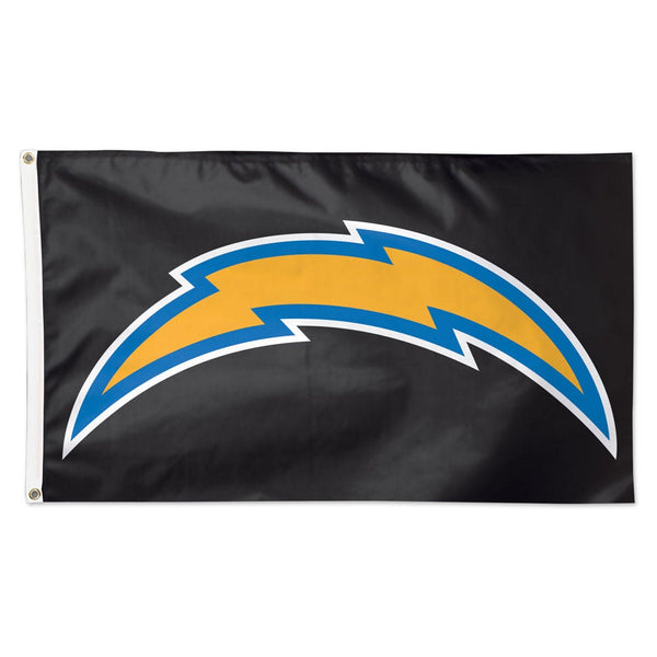 Los Angeles Chargers Black Background Flag - Deluxe 3' X 5'