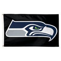 Seattle Seahawks Black background Flag - Deluxe 3' X 5'