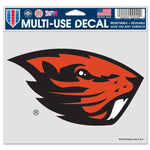 Wholesale-Oregon State Beavers Multi-Use Decal -Clear Bckrgd 5" x 6"