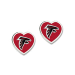 Atlanta Falcons Heart Post Earrings w/3D Heart