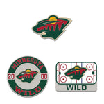 Minnesota Wild 3pc Enamel Pin Set