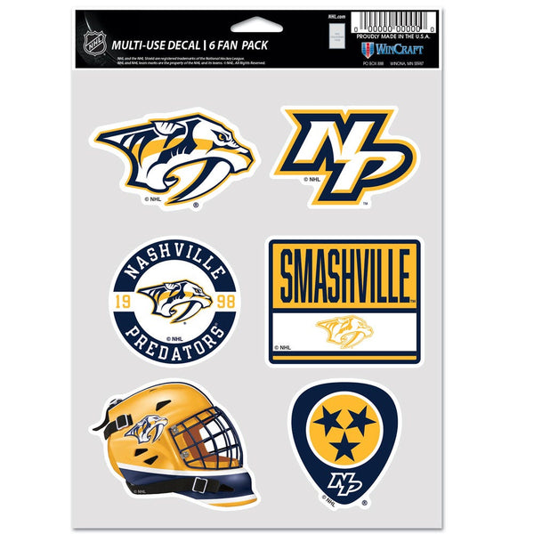 Nashville Predators Multi Use 6 FAN PACK