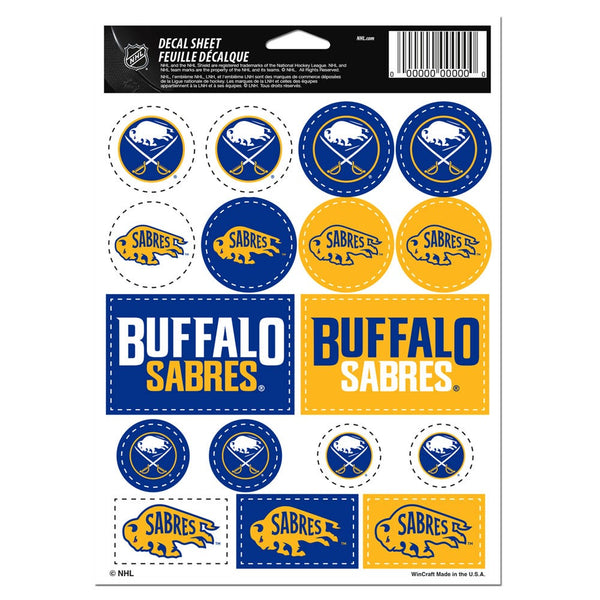 Buffalo Sabres Vinyl Sticker Sheet 5" x 7"