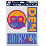 Colorado Rockies / City Connect Multi Use 3 Fan Pack
