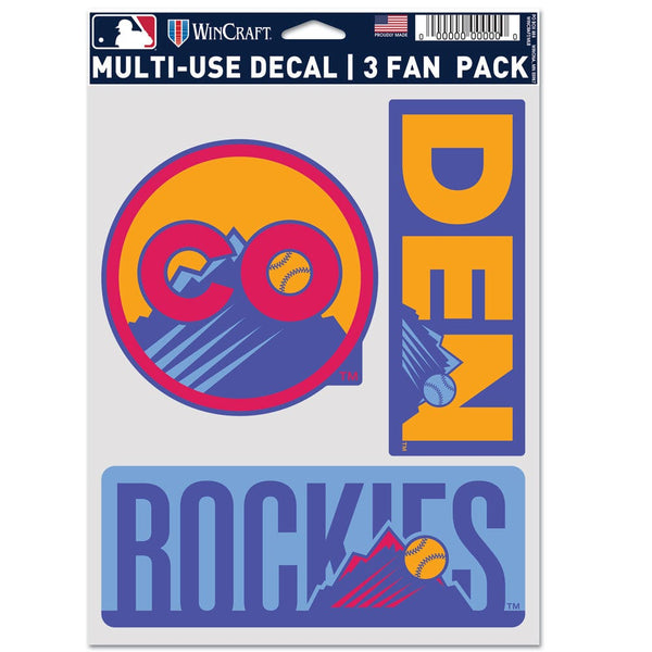 Colorado Rockies / City Connect Multi Use 3 Fan Pack
