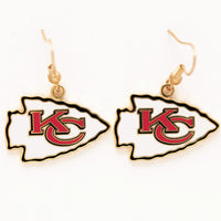 Kansas City Chiefs Earrings Jewelry Card