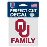 Wholesale-Oklahoma Sooners FAMILY Perfect Cut Color Decal 4" x 4"