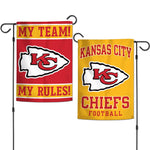 Kansas City Chiefs Garden Flags 2 sided 12.5" x 18"