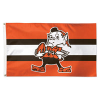Cleveland Browns / Classic Logo Retro Flag - Deluxe 3' X 5'