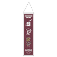 Wholesale-Mississippi State Bulldogs /College Vault EVOLUTION Wool Banner 8" x 32"