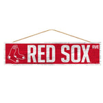 Boston Red Sox Wood Sign-with Rope 4" x 17"