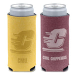 Wholesale-Central Michigan Chippewas COLORED HEATHERED 12 oz Slim Can Cooler