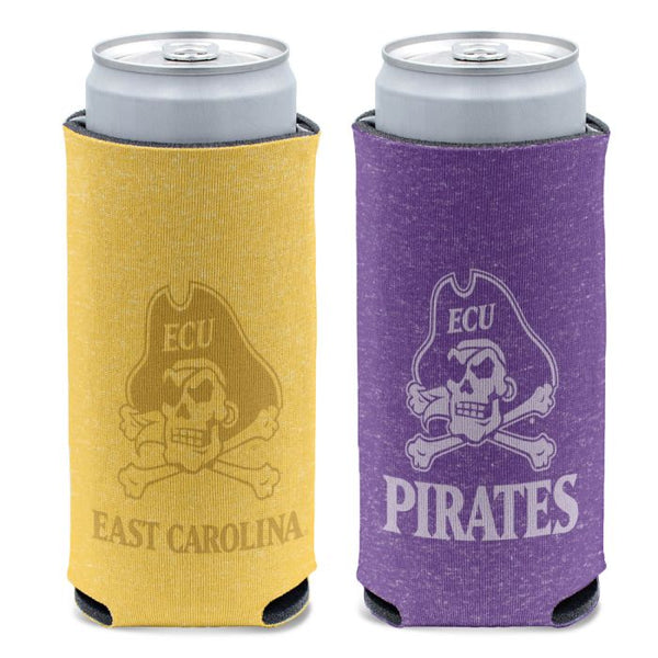 Wholesale-East Carolina Pirates COLORED HEATHERED 12 oz Slim Can Cooler