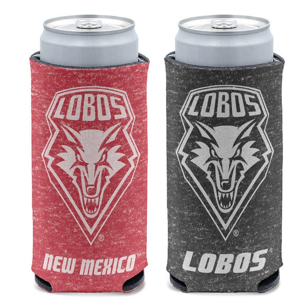 New Mexico Lobos Colored Heather 12 oz Slim Can Cooler