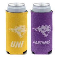Northern Iowa Panthers COLORED HEATHERED 12 oz Slim Can Cooler