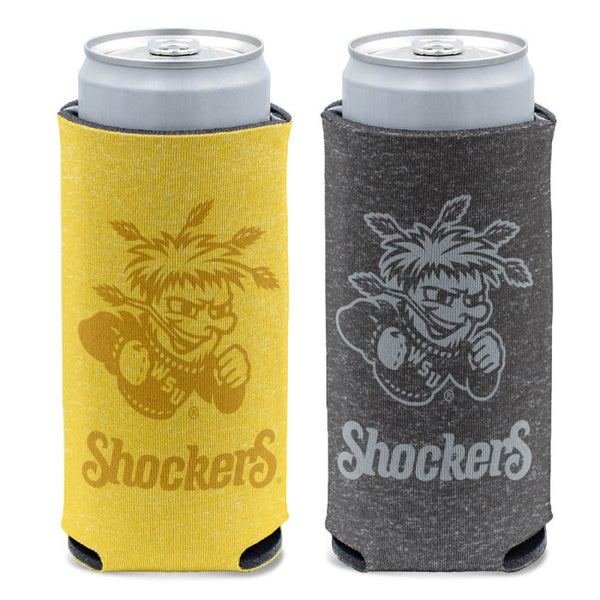 Wholesale-Wichita State Shockers COLORED HEATHERED 12 oz Slim Can Cooler