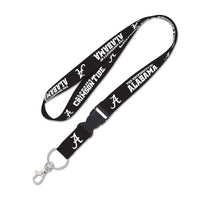Alabama Crimson Tide BLACKOUT Lanyard w/detachable buckle 1"