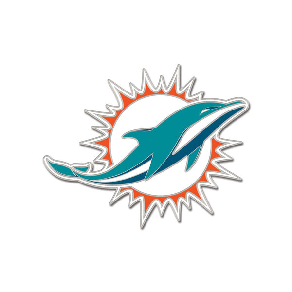 Miami Dolphins Primary Collector Enamel Pin Jewelry Card
