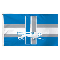 Detroit Lions / Classic Logo Retro Flag - Deluxe 3' X 5'