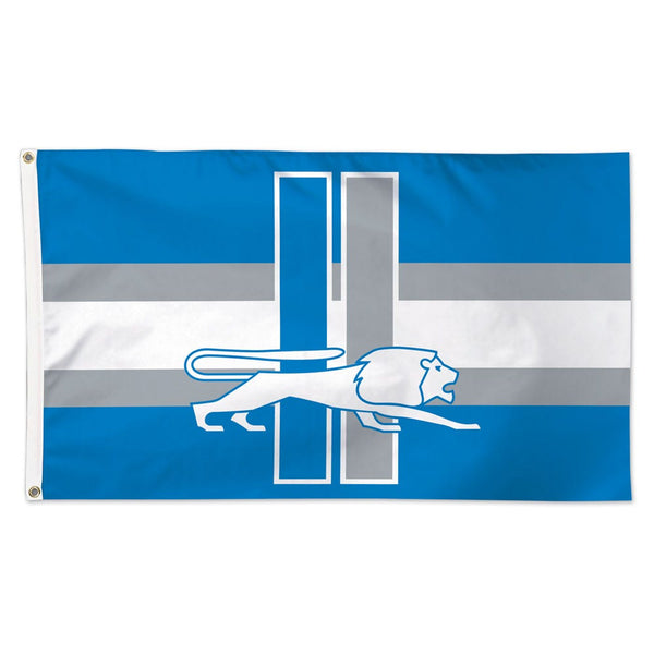 Detroit Lions / Classic Logo Retro Flag - Deluxe 3' X 5'
