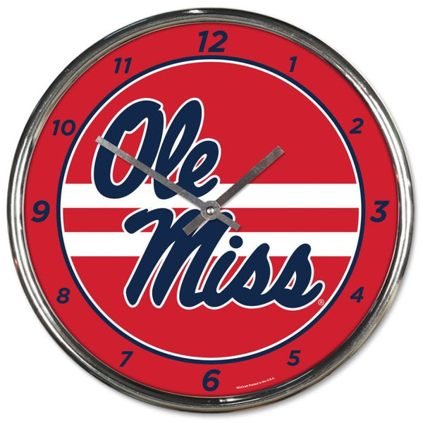 Wholesale-Ole Miss Rebels Chrome Clock