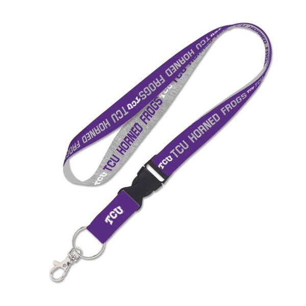 Wholesale-TCU Horned Frogs HEATHER Lanyard w/detachable buckle 1"