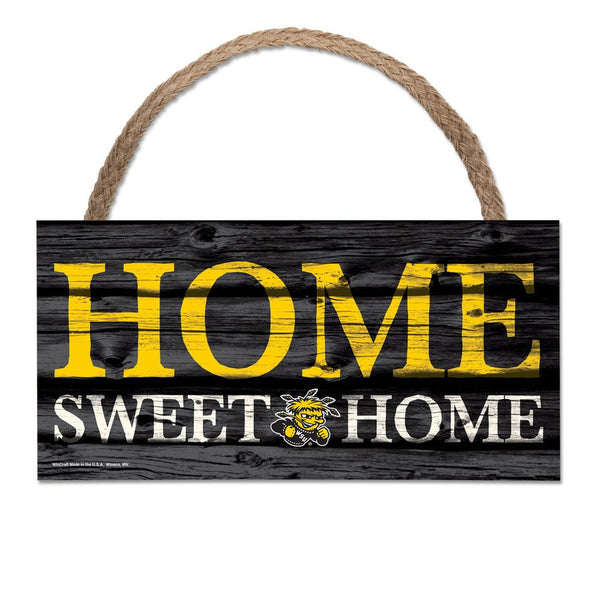 Wichita State Shockers HOME Wood Sign w/Rope 5" x 10"