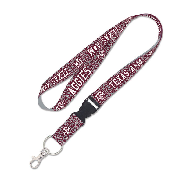 Texas A&M Aggies LEOPARD Lanyard w/detachable buckle 1"